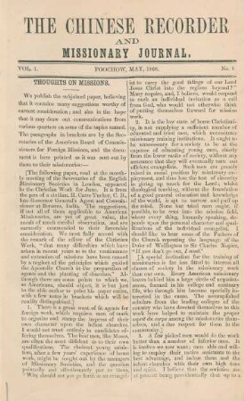 No. 1. May, 1868
