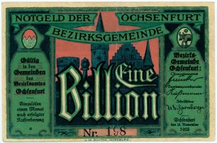Geldschein / Notgeld, 1 Billion Mark, 15.11.1923