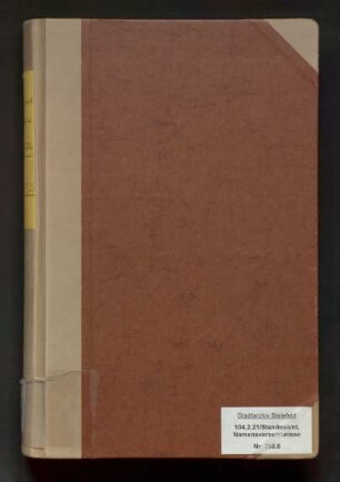 Namensverzeichnis zum Sterberegister Bielefeld, 1918 - 1925