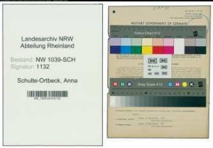 Entnazifizierung Anna Schulte-Ortbeck , geb. 28.10.1903 (Einzelhaendlerin)