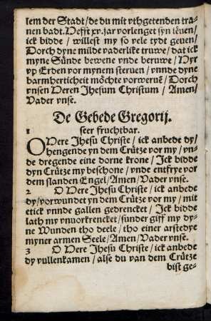 De Gebede Gregorii.