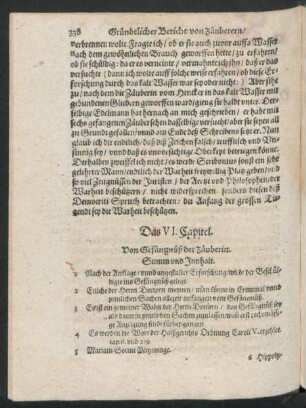 Das VI. Capitel. Von Gefängnüß der Zäuberin