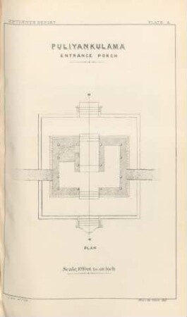 Plate A. Puliyankulama. Entrance Porch. Plan