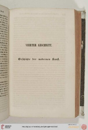 Vierter Abschnitt: Geschichte der modernen Kunst