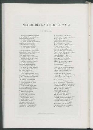 Noche buena y noche mala. [Poesía]