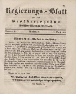 Nr. 4 : 19. April 1845