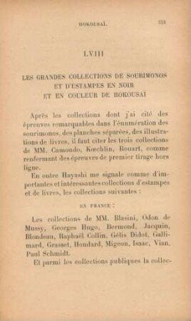 LVIII Les grandes collections de sourimonos et d'estampes en noir et en couleur de Hokusai