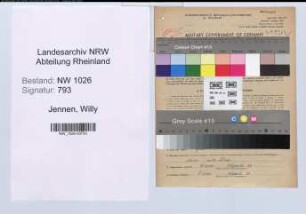 Entnazifizierung Willy Jennen , geb. 09.07.1903 (Lebensmittelhaendler)