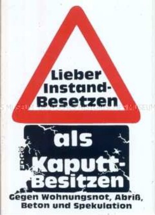 Aufkleber aus der Hausbesetzerszene
