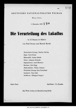 Die Verurteilung des Lukullus