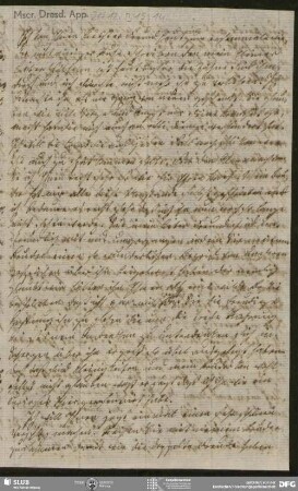 Eigenh. Brief von Sophie Bernhardi an August Wilhelm von Schlegel, Berlin, 13.10.1801