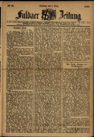 Ausgabe vom Dienstag, den 09. März 1886.