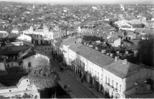 keine Beschreibung [Jassy: Fernblick vom Turm über die Stadt (Straße)]