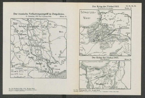Skizze 15. Der Krieg der Türkei 1915. Kaukasisches Grenzgebiet.