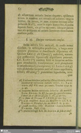 §. 39. Eiusque varietatis caussae