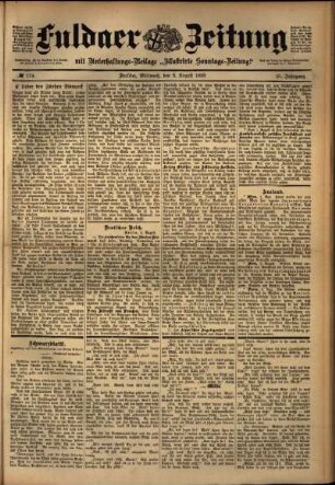 Ausgabe vom Mittwoch, den 03. August 1898.