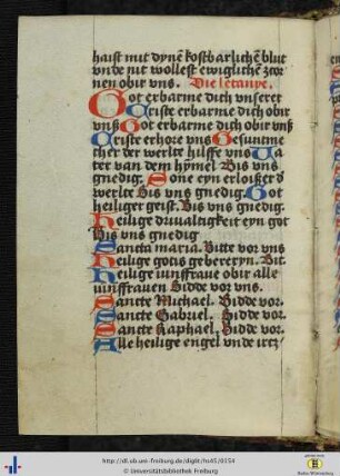 [76v - 80r] Allerheiligenlitanei mit Preces und Orationen.