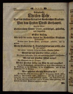224-240, Achtzehende Christen-Lehr, [...]
