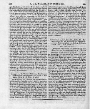 [Arth, F. v.:] Mairosen. Erzählungen und Novellen. Hrsg. von F. v. Arth. Stuttgart: Weise 1835