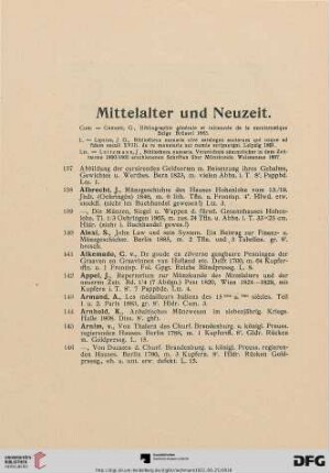Mittelalter und Neuzeit (Nr. 137-586)