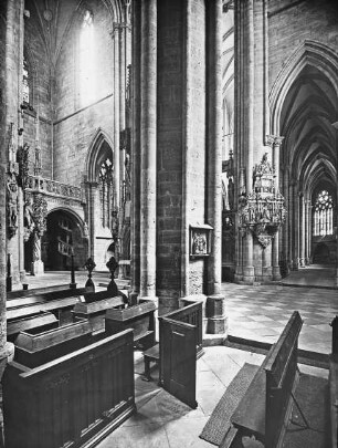 Halberstadt, Dom St. Stephanus und St. Sixtus, südl. Seitenschiff und Chorumgang