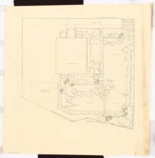 Garten Fischer, Berlin-Frohnau: Lageplan mit Gartenplan