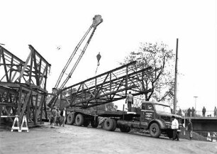 Abbruch der alten Maxbrücke Schweinfurt/Main