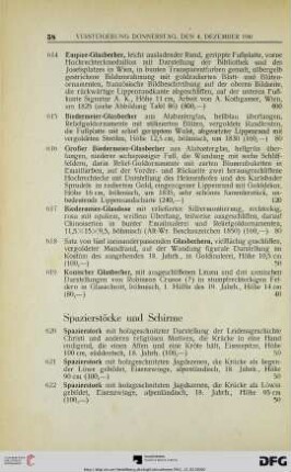 Spazierstöcke und Schirme (Nr. 620-625)
