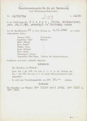 Hinder, Fritz