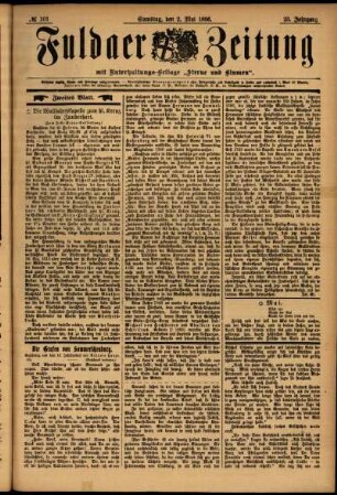 Zweite Ausgabe vom Samstag, den 02. Mai 1896.