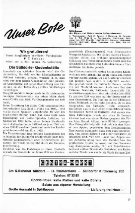 Die Sülldorfer Gedenkstätte