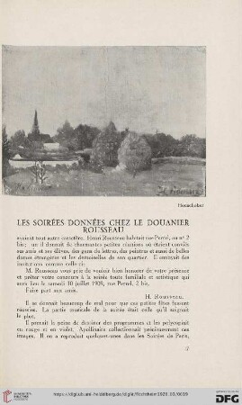 Les Soirées données chez le Douanier Rousseau