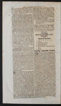 Relatio CXVIII.