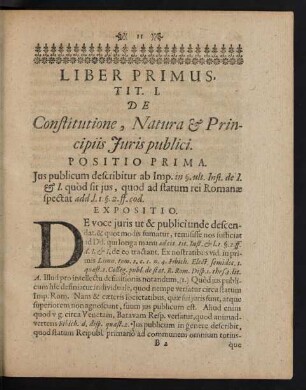 Tit. I. De Constitutione, Natura Et Principiis Iuris publici.