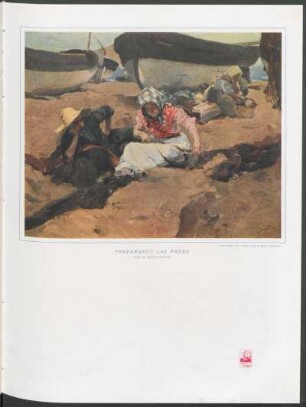 Preparando las redes : Óleo de Joaquín Sorolla, propiedad del señor José Blanco Casariego