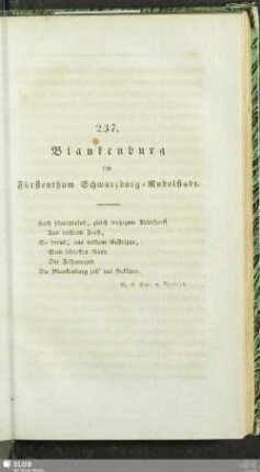 237. Blankenburg im Fürstenthum Schwarzburg-Rudolstadt