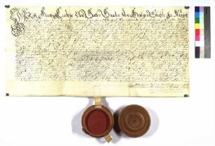 Bischof Franz Ludwig verleiht Hohenlohe Neufels.