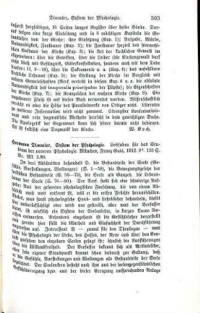 303-304 [Rezension] Dimmler, Hermann, System der Psychologie