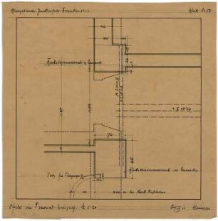 Billing, Hermann; Frankenthal, Zuckerfabrikstr.; Zuckerfabrik, Umbau Verwaltungsgebäude - Pfeiler im Personaleingang (Detail)