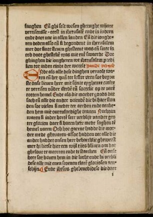 [E]Nde als alle dese dinghen veruolt waren ...