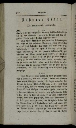 Zehnter Titel. De testamentis ordinandis.