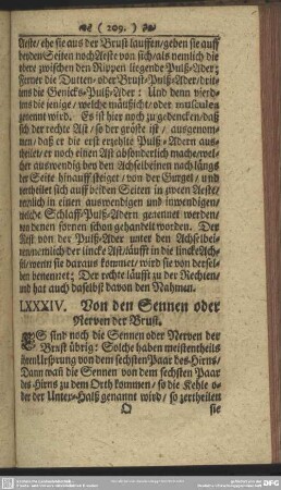 LXXXIV. Von den Sennen oder Nerven der Brust