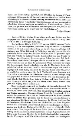 Schiefler, Gustav :: Meine Graphiksammlung, ergänzt und herausgegeben von Gerhard Schack : Hamburg, Christians, 1974