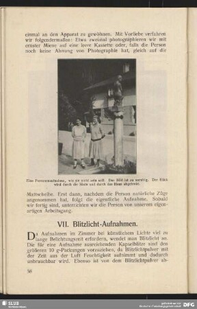 VII. Blitzlicht-Aufnahmen
