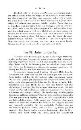 Im 18. Jahrhunderte