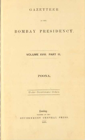 Vol. 18, Pt. 3: Poona