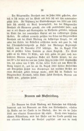 Brunnen und Wasserleitung.