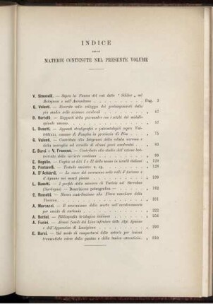 Indice Delle Materie Contenute Nel Presente Volume