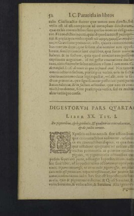Digestorum pars quarta.
