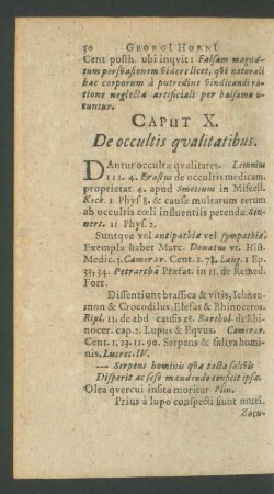 Caput X. De occultis qualitatibus.